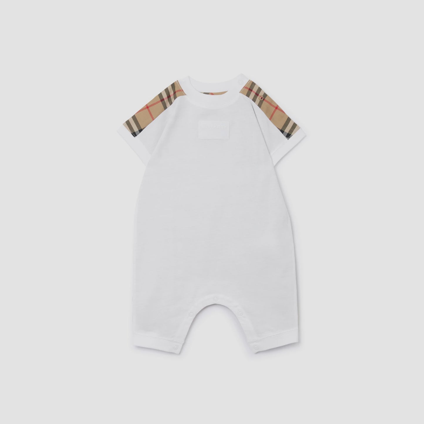 Burberry Check Panel Baby Playsuit