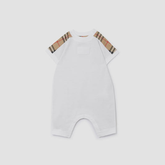 Burberry Check Panel Baby Playsuit