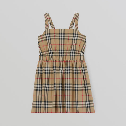 Burberry Vintage Check Stretch Cotton Dress