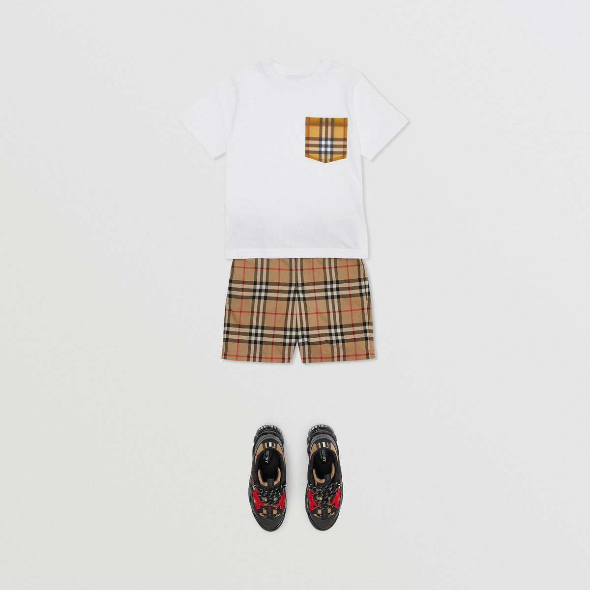 Burberry Vintage Check Pocket Cotton T-shirt