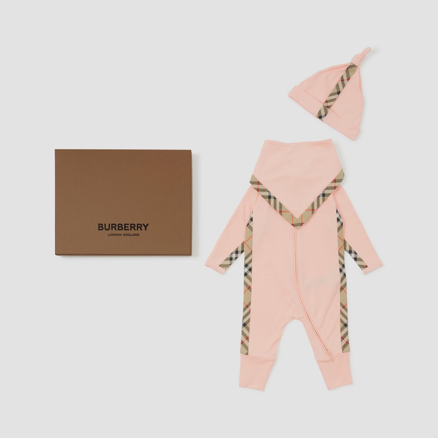 Burberry Pink Blend Three-piece Baby Gift Set