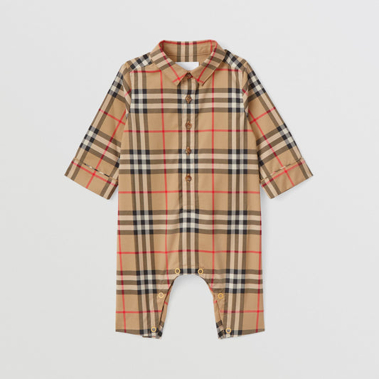 Burberry Vintage Check Cotton Twill Jumpsuit