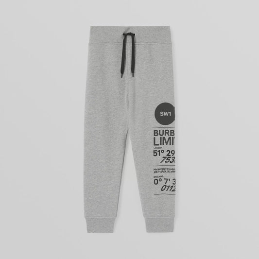 Burberry CB Logo Cotton Sweatpants