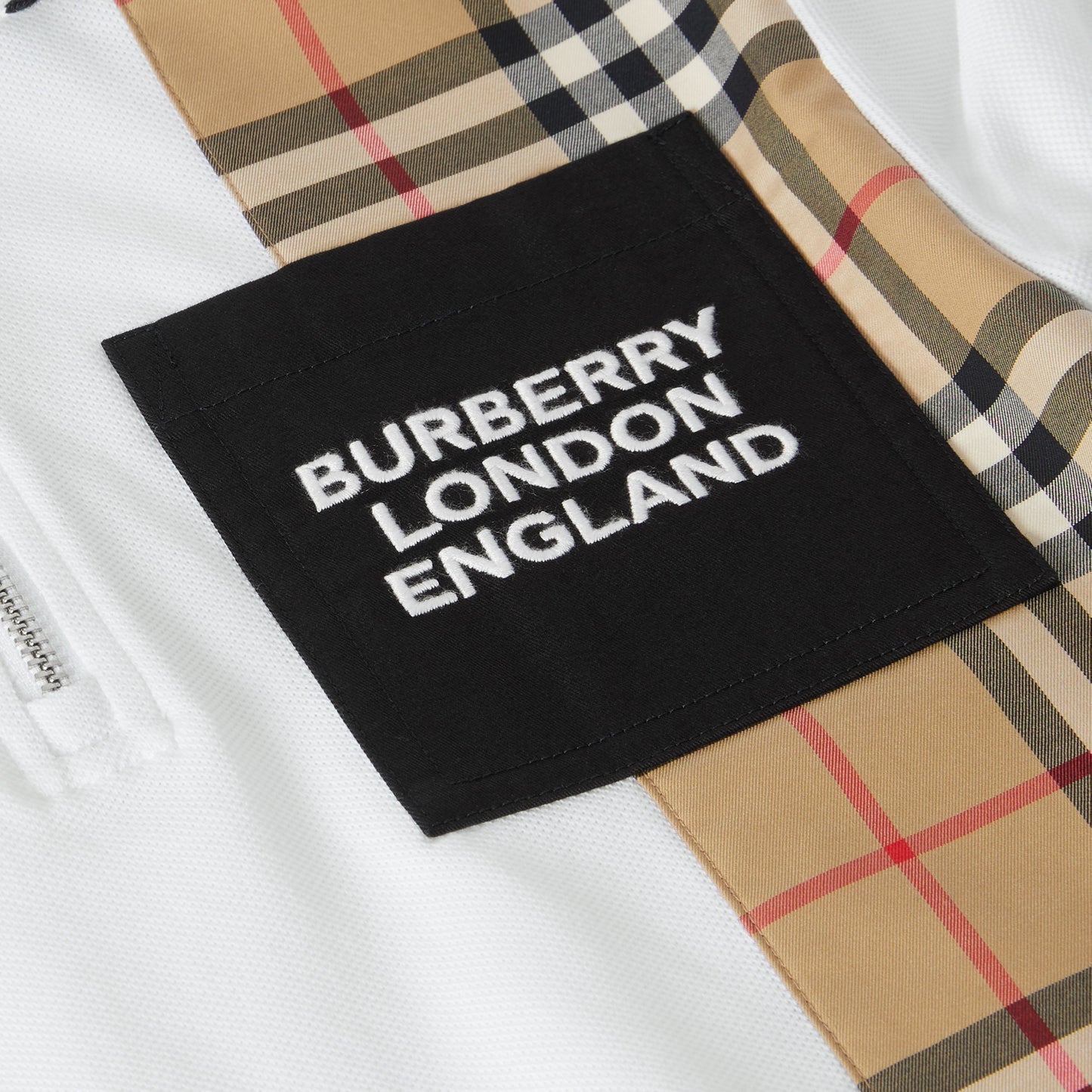 Burberry Long-sleeve Check Cotton Polo Shirt