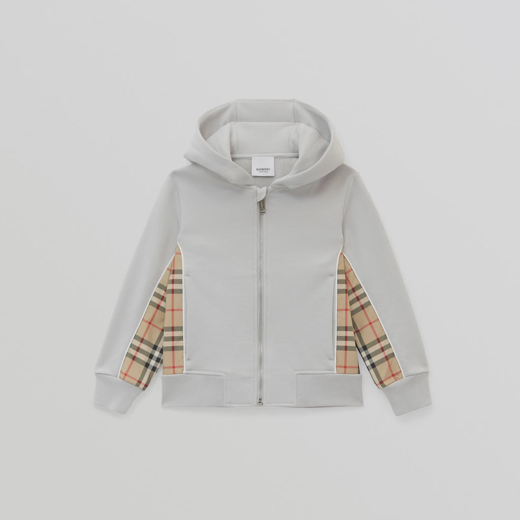 Burberry vintage check panel cotton hoodie Clearance