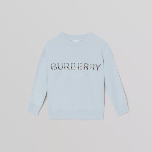 Burberry Embroidered Logo Cotton Sweatshirt