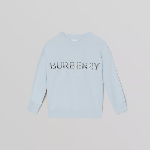 Burberry Embroidered Logo Cotton Sweatshirt