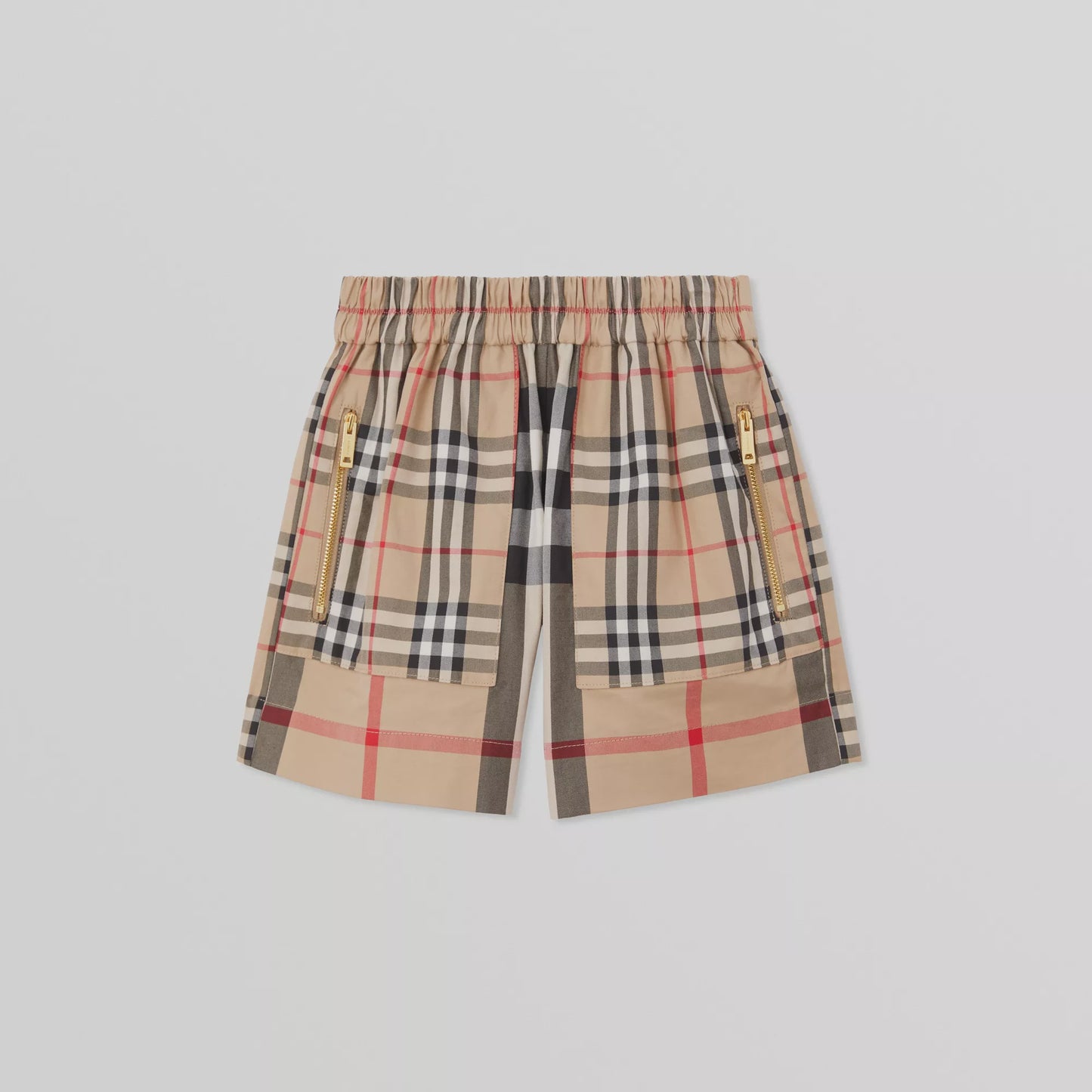 Burberry Patchwork Check Cotton Shorts