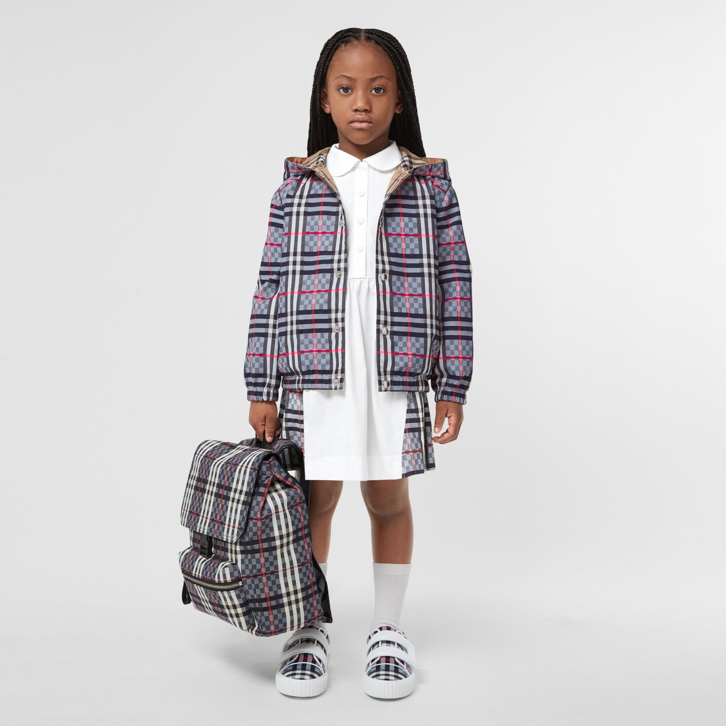 Burberry Reversible Check Stretch Jacquard Jacket