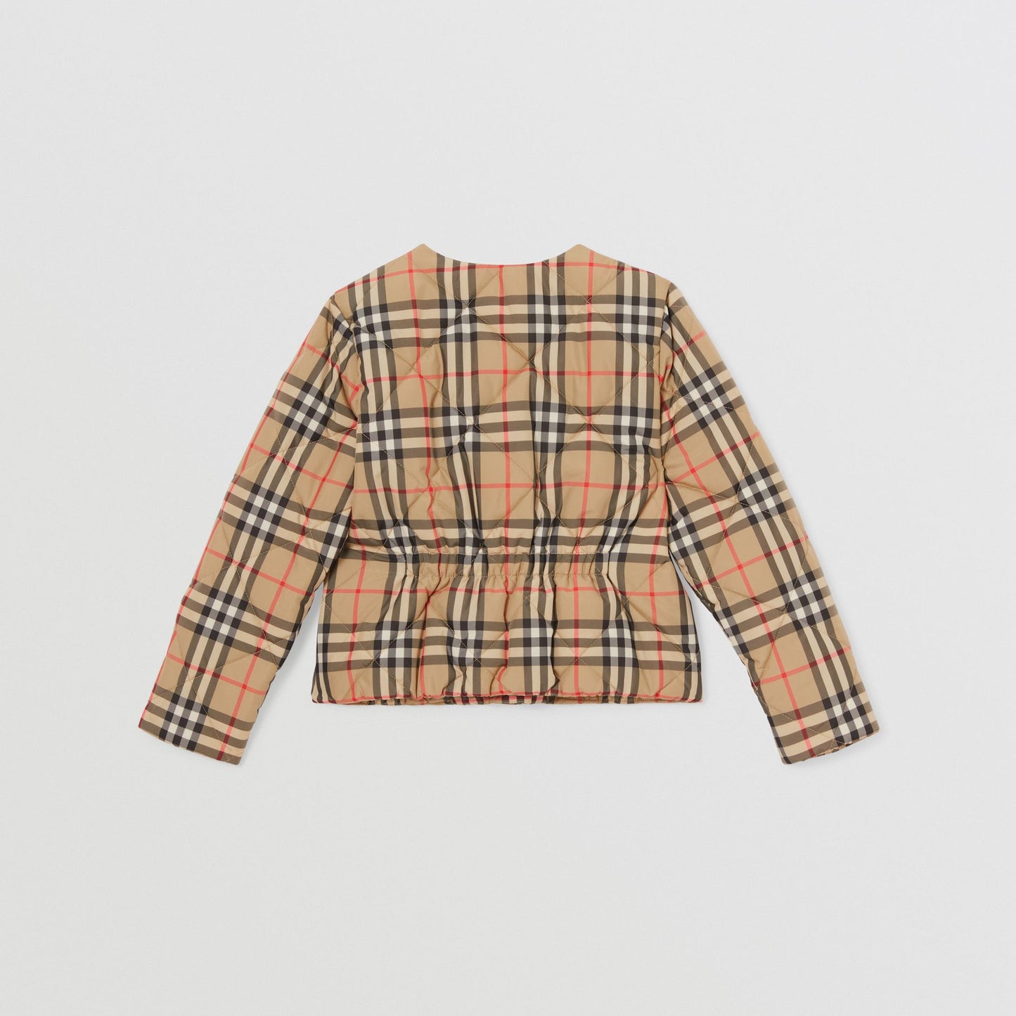 Burberry Appliqué Vintage Check Diamond Quilted Jacket