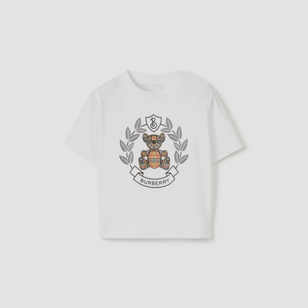 Burberry Baby Thomas Bear Print Cotton T-shirt