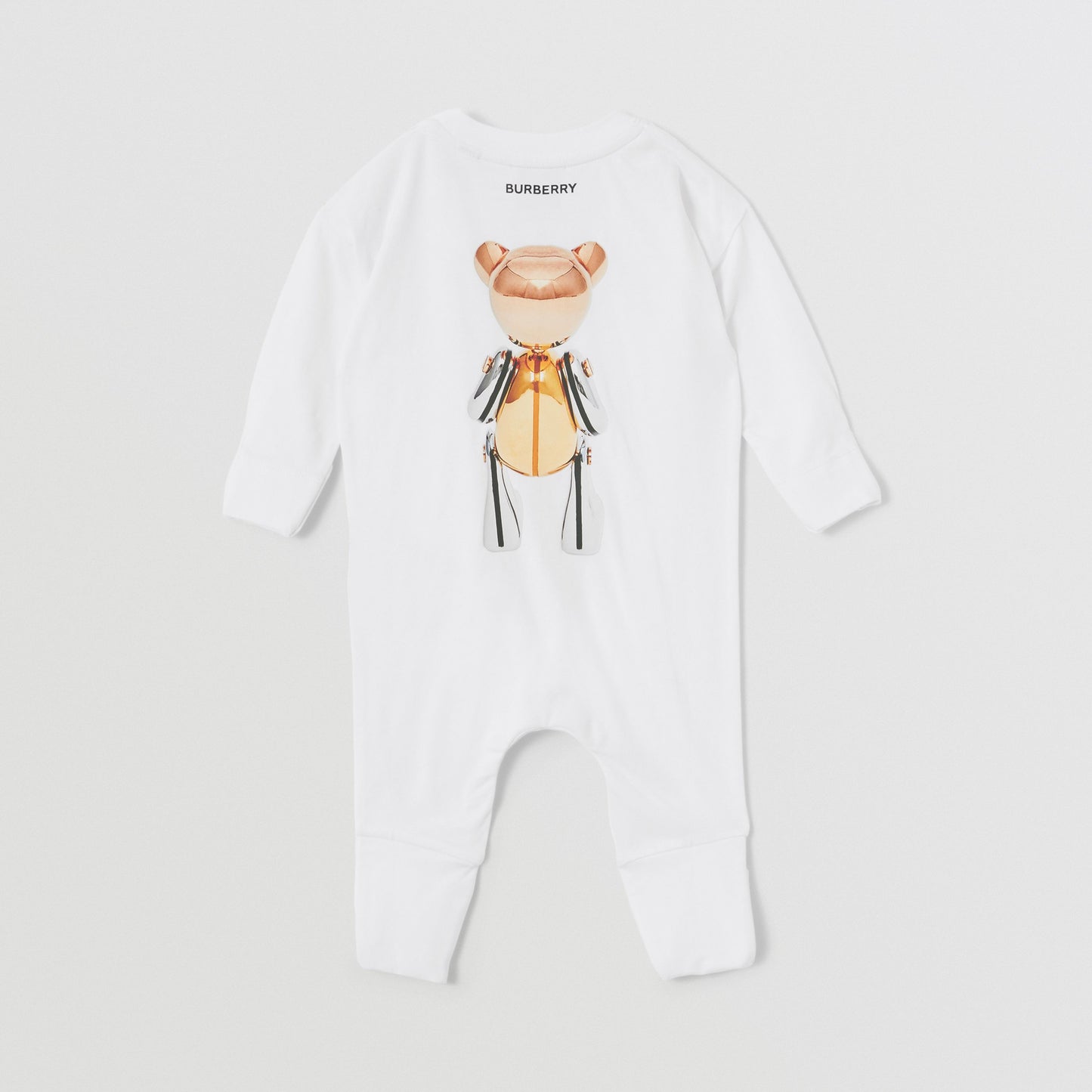 Burberry Thomas Bear Print Cotton Jumpsuit