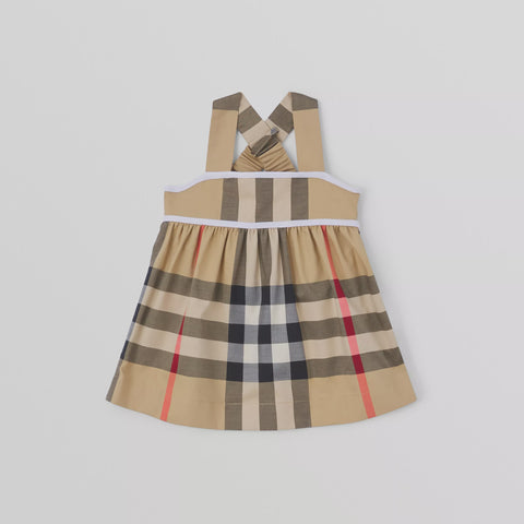 Burberry Baby Check Stretch Cotton Dress Bloomers