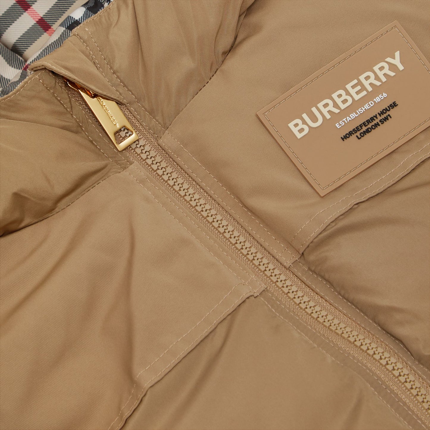 Burberry Reversible Check Hooded Puffer Gilet