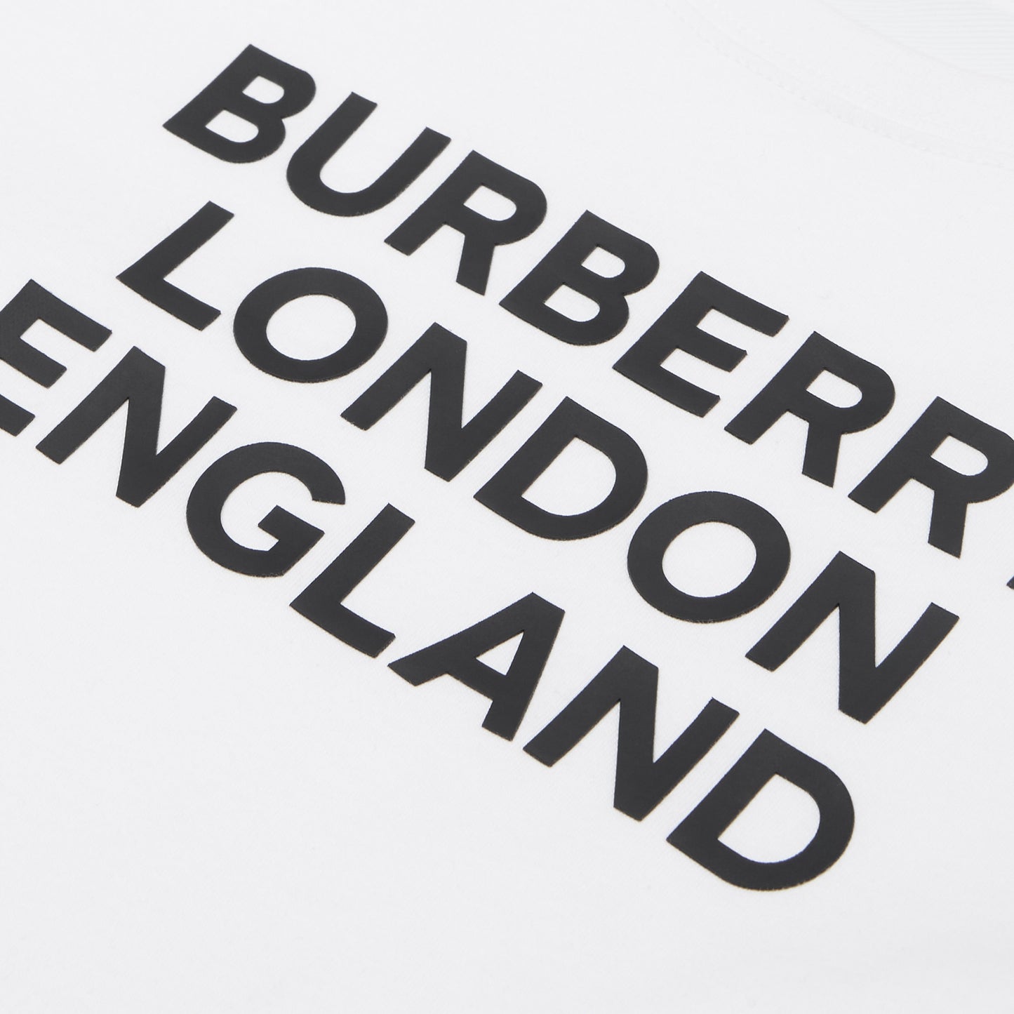 Burberry White Logo Cotton T-shirt