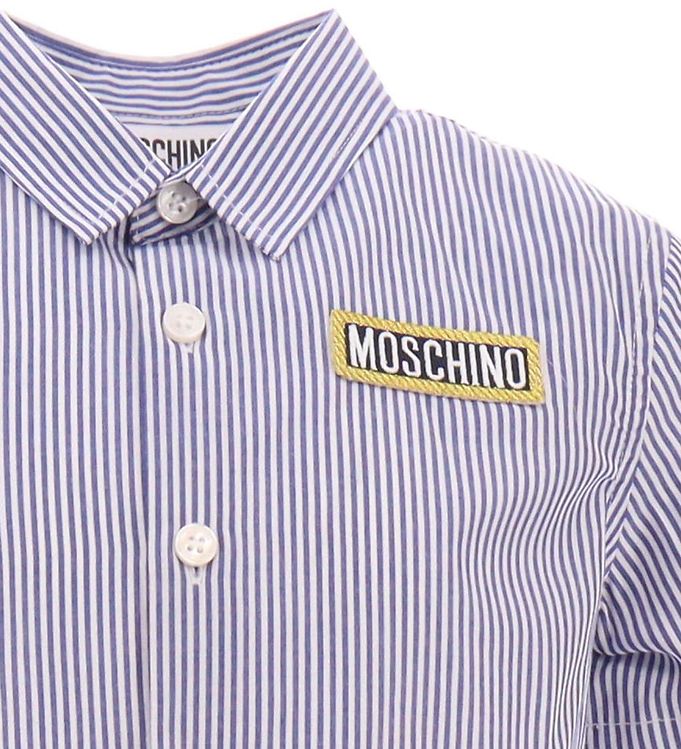 Moschino Boy Strip Shirt with Back Sailor Bear