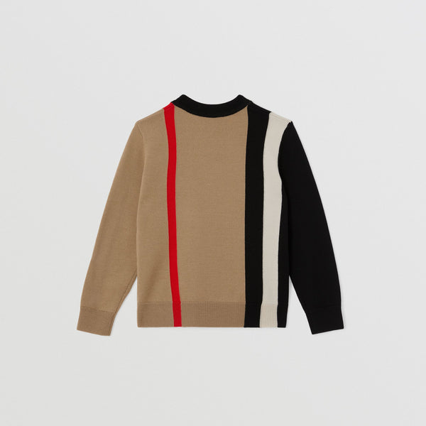 Burberry Striped Wool Intarsia Sweater