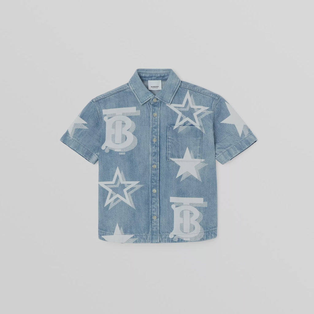 Burberry Star and Monogram Motif Denim Shirt