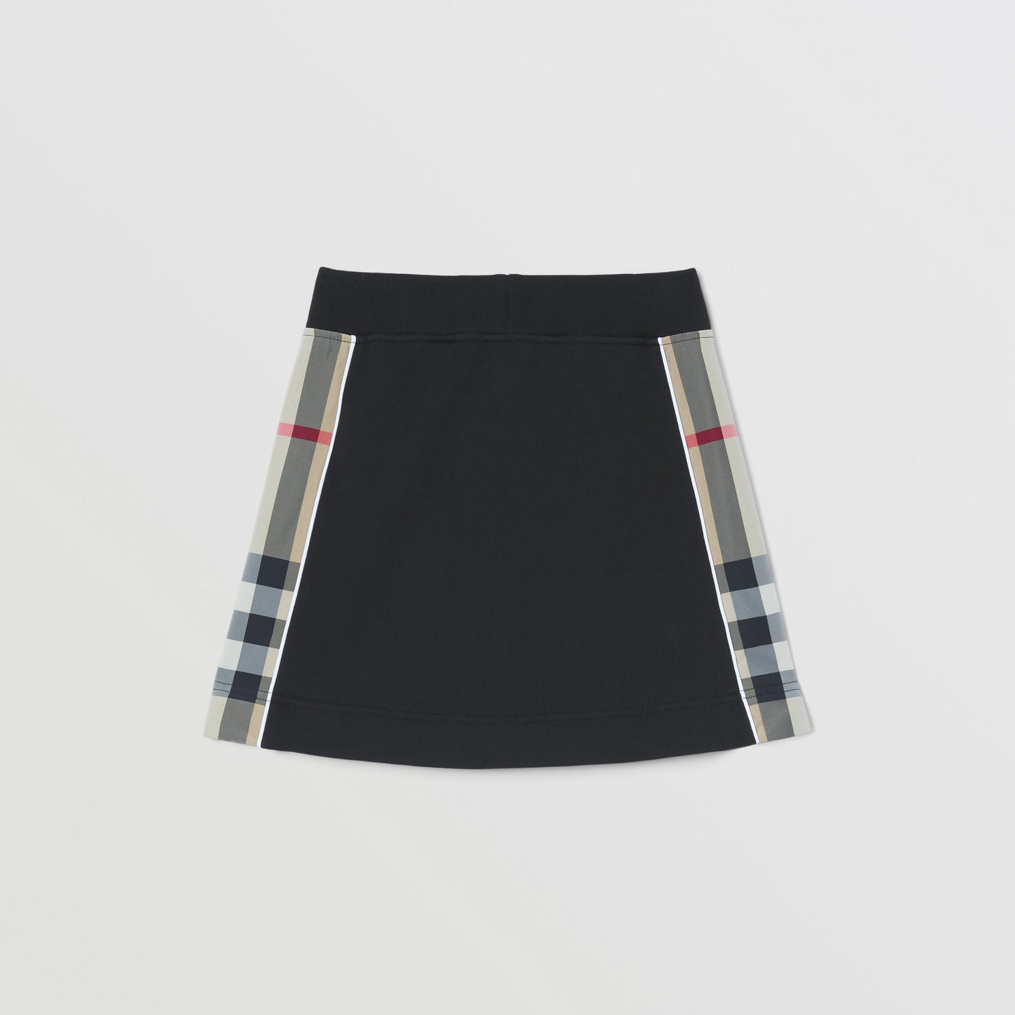 Burberry Check Panel Cotton Skirt