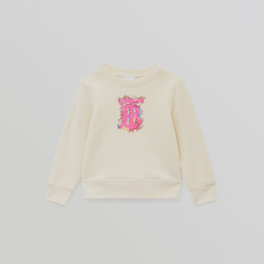 Burberry Coral TB Print Cotton Sweatshirt