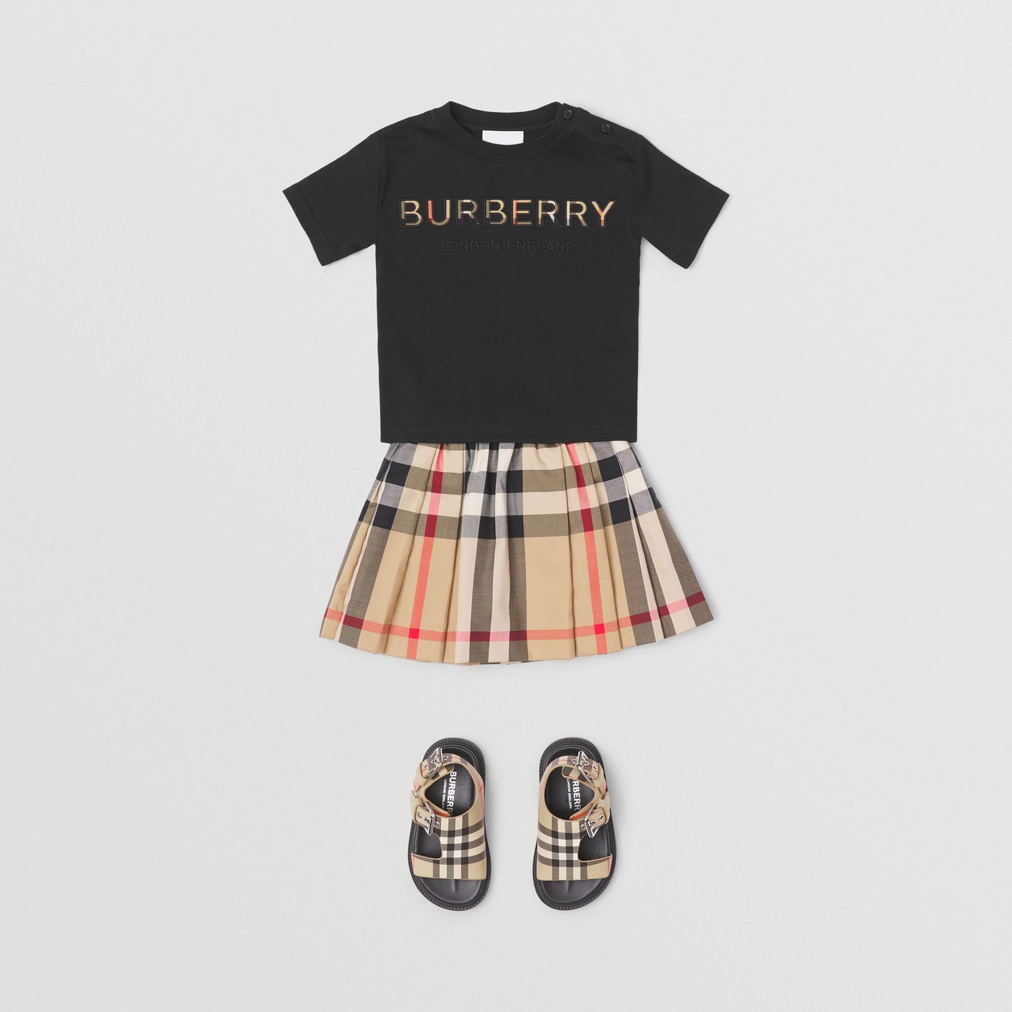 Burberry Baby Embroidered Logo Cotton T-shirt