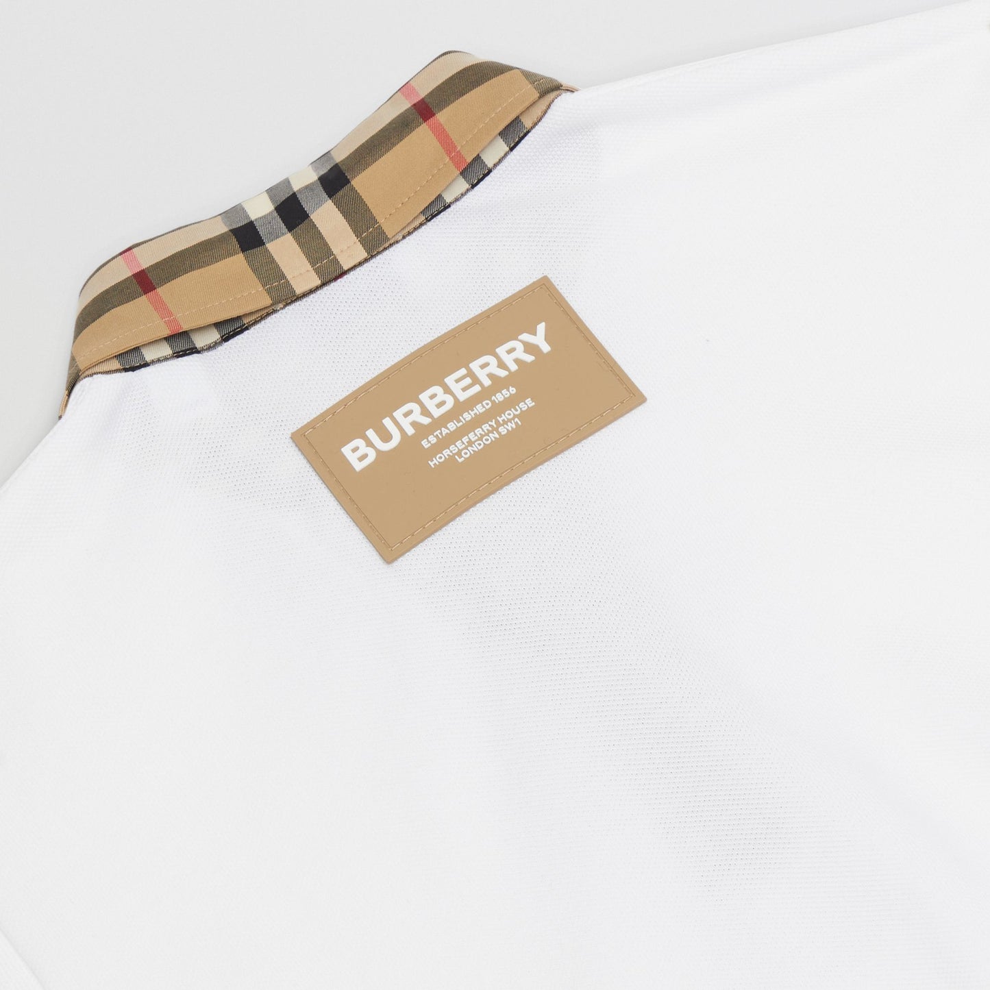 Burberry Check Trim Piqué Polo Shirt Dress