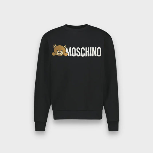 Moschino Black Bear Txt Logo Sweatshirt
