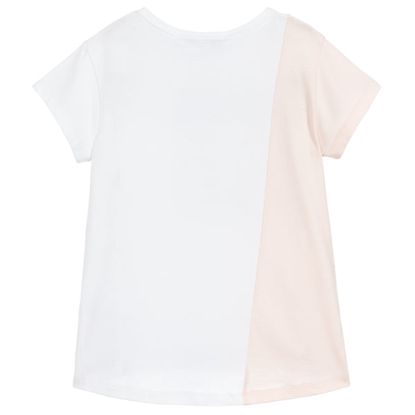 Givenchy White and Pink Logo T-shirt