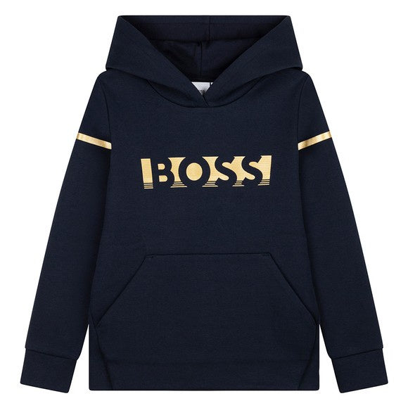 BOSS Boy Navy&Gold Branded Hoodie