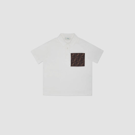 Fendi Boys Polo with FF logo Pocket