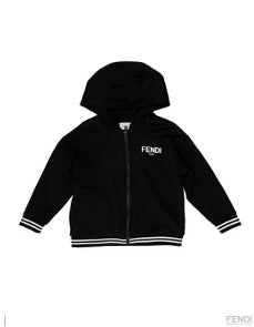 Fendi Hooded Zip Up Jacket with FF Logos