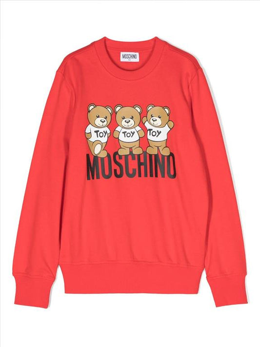 LONG SLEEVE SWEATSHIRT WITH THREE BEARS LOGO PRINT