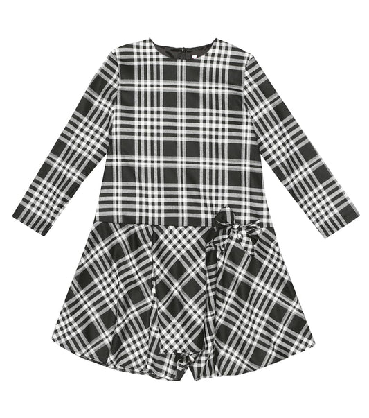 Il Gufo Black Check Dress