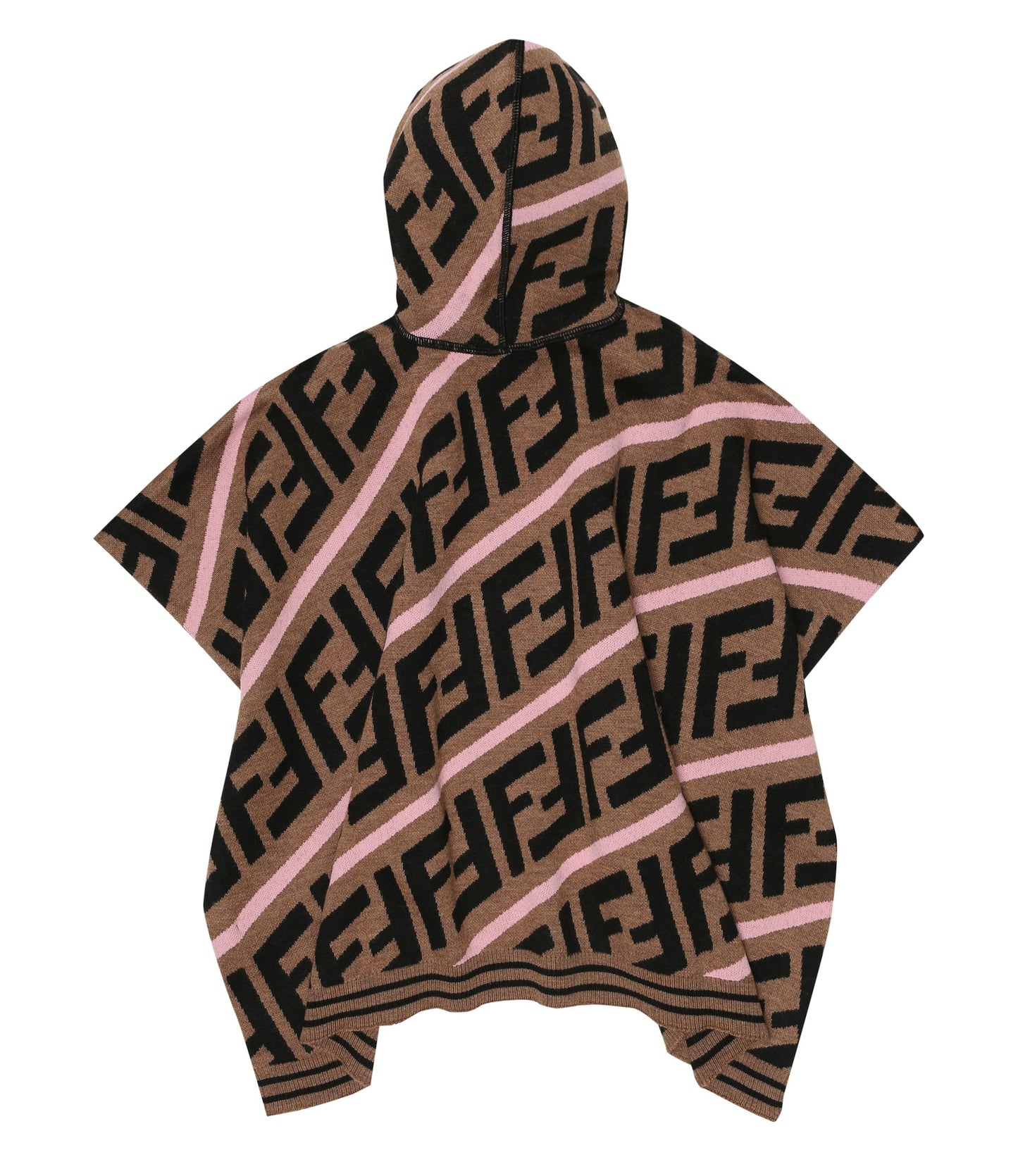 Fendi Allover Print Hooded Poncho