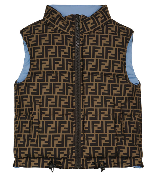 Fendi Allover Logo Print Reversible Vest