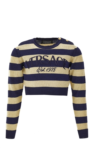 KNIT SWEATER STRIPED MARINE