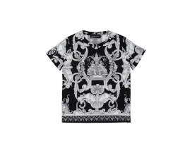 Versace Silver Baroque Black Tshirt