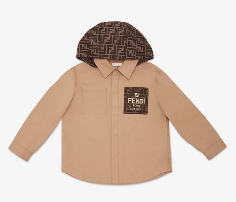 BOY HOODED  JACKET WITH FF DETAILED HOOD