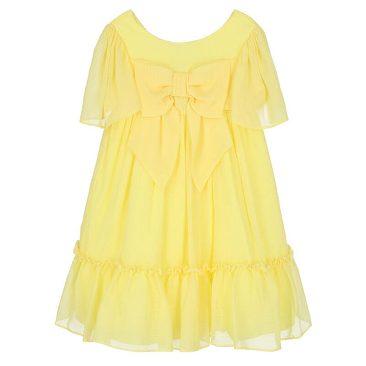 Patachou Girls Yellow Chiffon Dress
