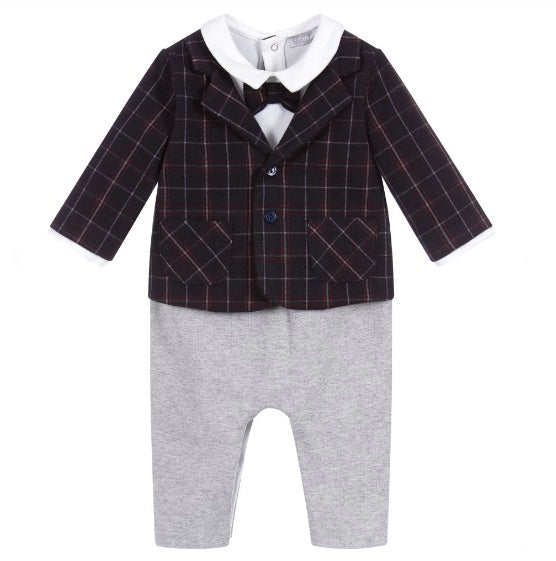 Patachou Baby Boy Check Romper