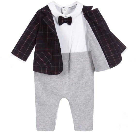 Patachou Baby Boy Check Romper