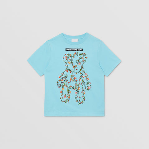Burberry Montage Bear Print Cotton T-shirt