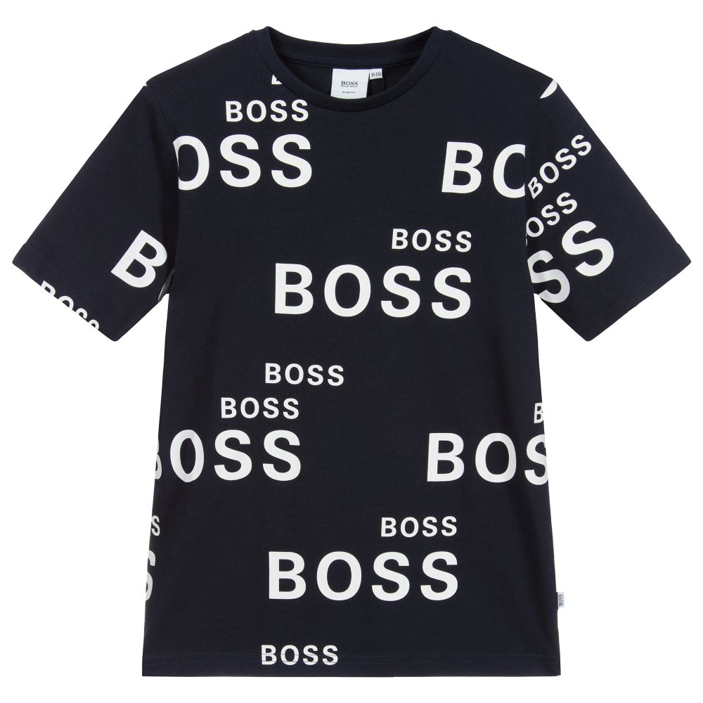 BOSS Allover Print Mini Me Tshirt