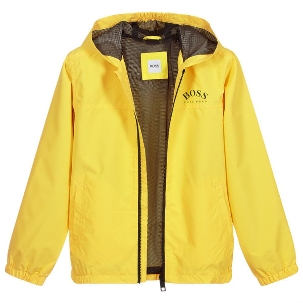 BOSS Yellow Zip Up Windbreaker