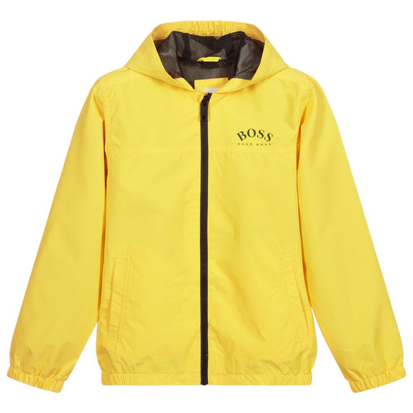 BOSS Yellow Zip Up Windbreaker