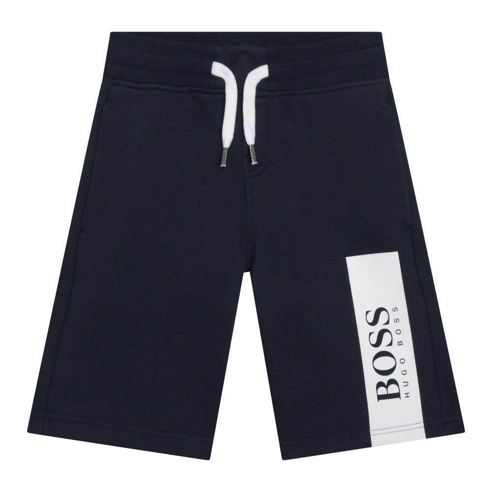 BOSS Striped Logo Track Shorts