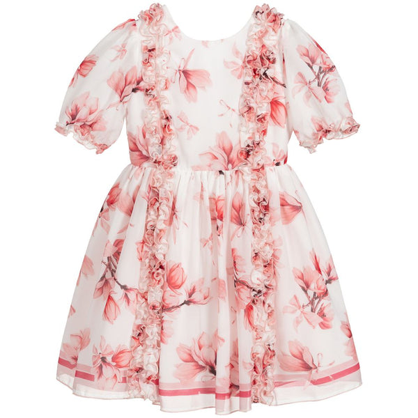 Patachou Pink & White Chiffon Dress