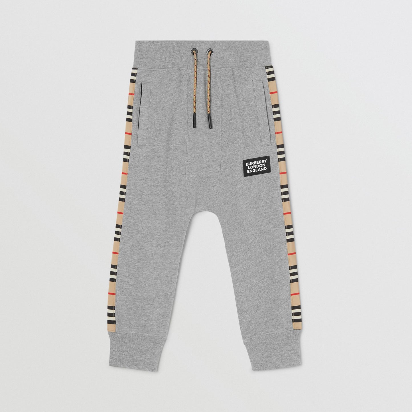 Burberry Icon Stripe Panel Cotton Trackpants