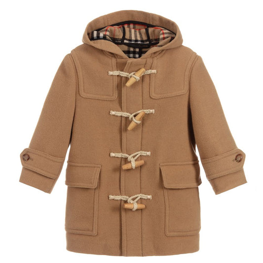 Burberry Beige Wool Duffle Coat