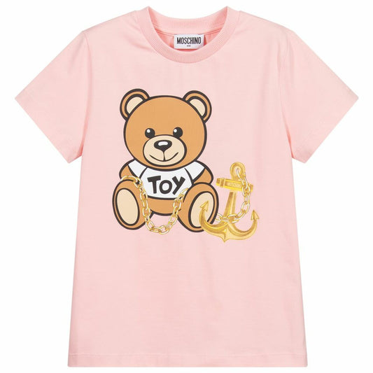 Moschino Pink Bear Print Tee